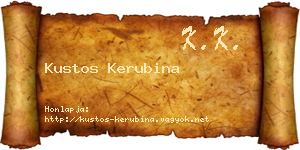 Kustos Kerubina névjegykártya
